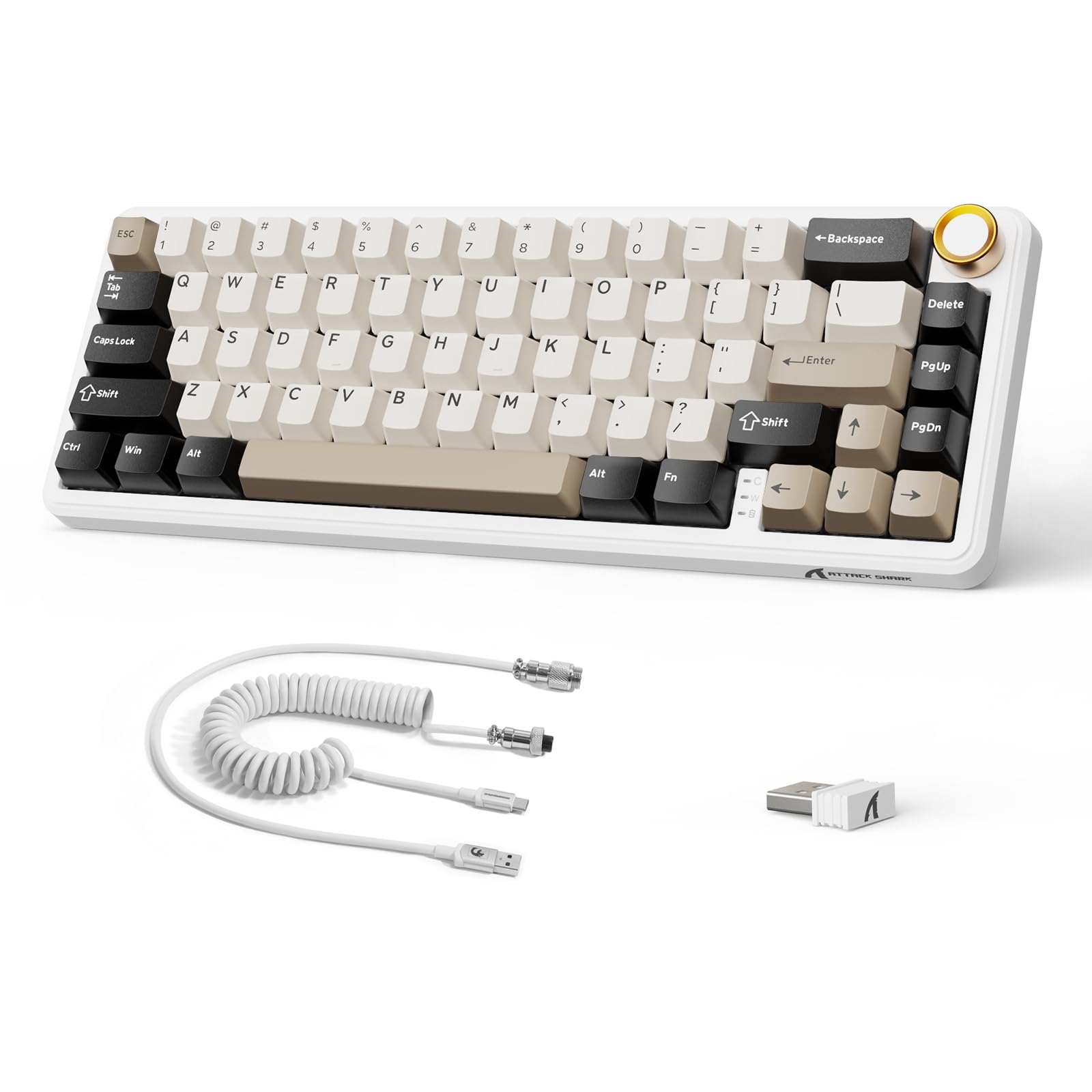 Keyboard Attack Shark X66 Cheese White