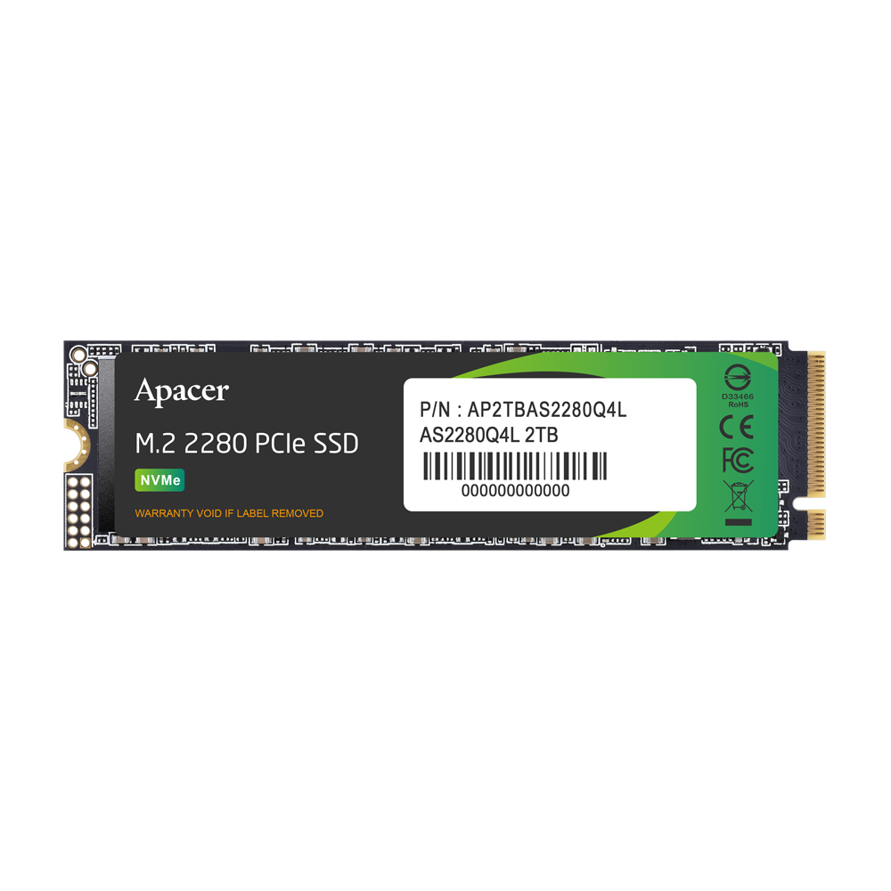 APACER AS2280Q4L NVMe  PCI E  512GB  STANDARD